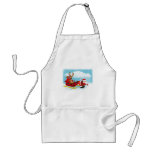 Santa Pulling Sleigh / Reindeer sitting in sleigh aprons