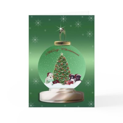 Santa Puppies Christmas Card by Firecrackinmama