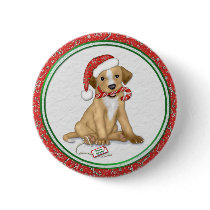 Santa Puppy buttons