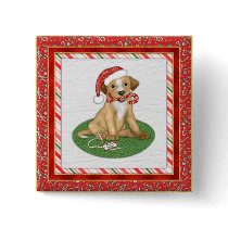 Santa Puppy buttons