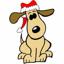Santa Puppy Christmas Ornament Photo Sculpture photo sculptures