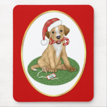 Santa Puppy mousepads