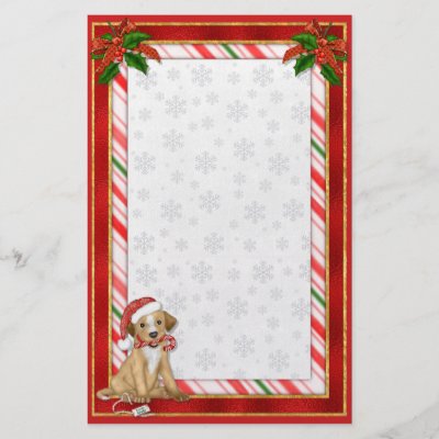 Santa Puppy stationery