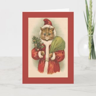 Santa Puss card