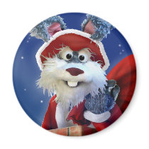 Santa Rabbit magnet magnets