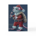 Santa Rat Christmas Card