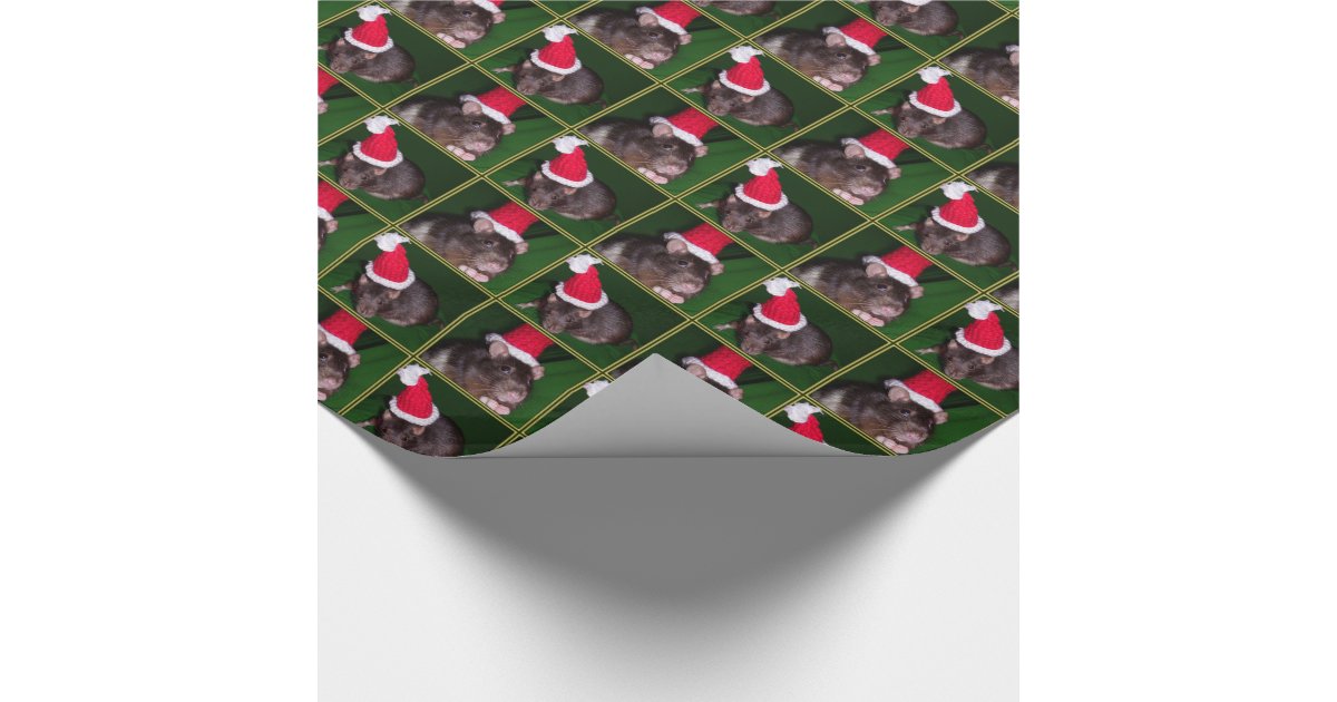 Santa Rat Wrapping Paper Zazzle