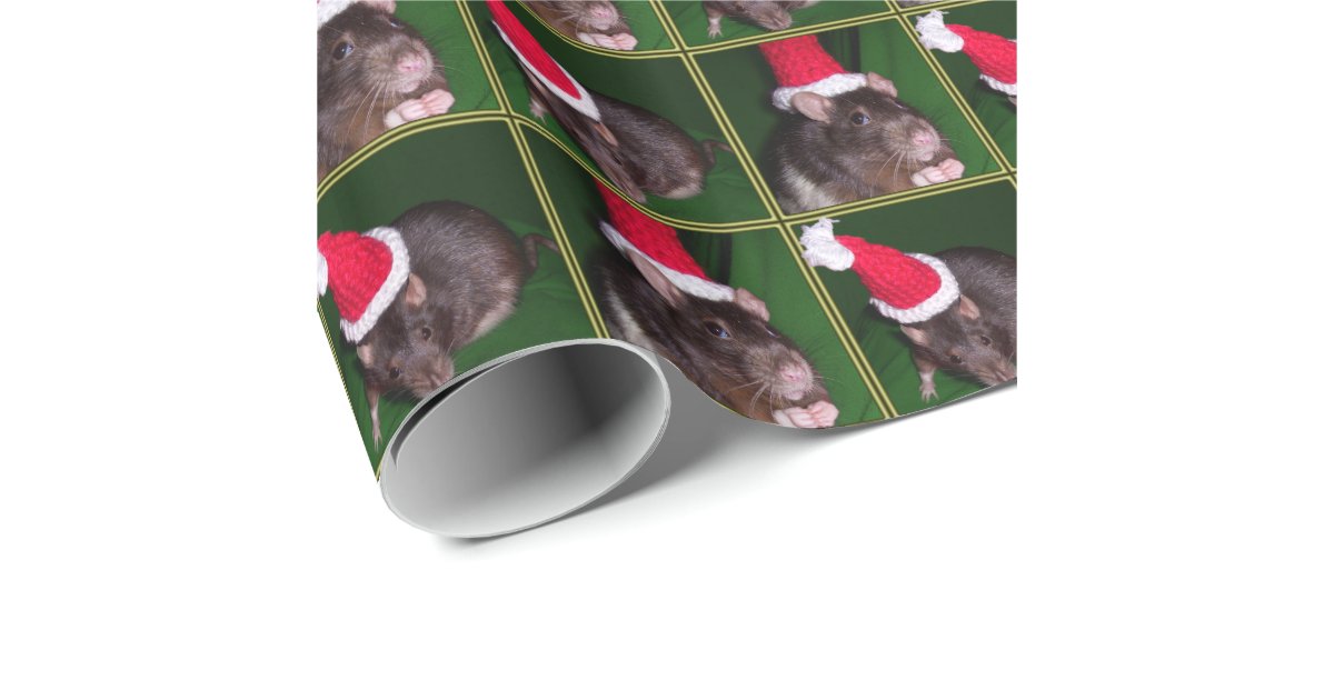 Santa Rat Wrapping Paper Zazzle