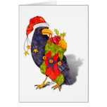 Santa Raven Card