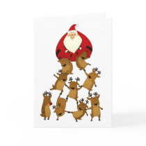 Santa & Reindeer (Blank Card) by stlewis75 Santa & Reindeer (Blank Card)