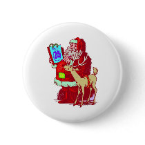 Santa Reindeer buttons