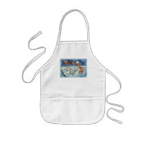 SANTA & REINDEER by SHARON SHARPE aprons