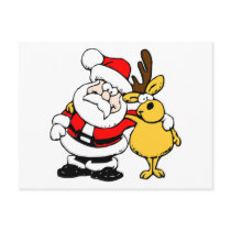 Santa & Reindeer postcards