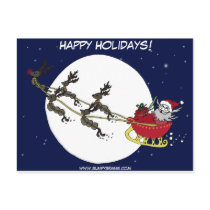 Santa & Reindeer postcards