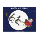 Santa &amp; Reindeer Postcard