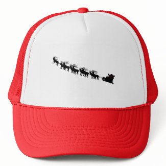 Santa & Reindeer Silhouette hat