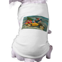 Santa Rides a Motorcycle - Christmas pet clothing by MyOtherPlanet Santa Rides a Motorcycle - Christmas pet clothing