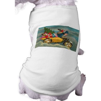 Santa Rides a Motorcycle - Christmas pet clothing