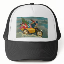 Santa Rides a Motorcycle - Christmas hats by MyOtherPlanet Santa Rides a Motorcycle - Christmas hats