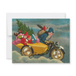 Santa Rides a Motorcycle - Christmas Custom Announcement