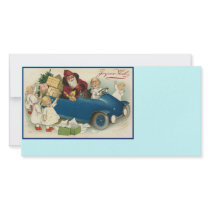 Santa Riding in a Car - Joyeaux Noel photo cards by MyOtherPlanet Santa Riding in a Car - Joyeaux Noel photo cards