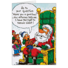 Santa Right To Remain Silent Card