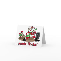 Santa Rocks Christmas card by tshirtfun Santa Rocks Christmas card