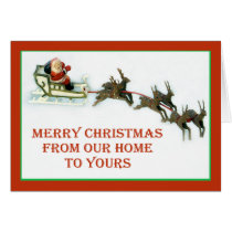 Santa’s Sleigh and Reindeers. cards