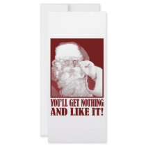 Santa Says You’ll Get Nothing, And Like It! Rack Card Design