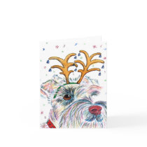 Santa Schnauzer Notecards by mozache Santa Schnauzer Notecards