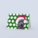Santa Scottie Dog Christmas Card