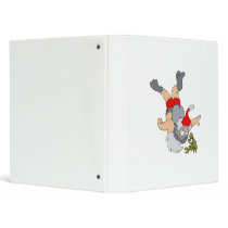 Santa scuba diving vinyl binders