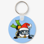 This cute panda loves to go scuba diving! And he loves to wear his Santa Hat to celebrate Christmas and the Holidays. Panda wears double tanks, a scuba mask & reg, and green fins. What a cutie! A great gift for any scuba diver.