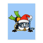 This cute panda loves to go scuba diving! And he loves to wear his Santa Hat to celebrate Christmas and the Holidays. Panda wears double tanks, a scuba mask & reg, and green fins. What a cutie! A great gift for any scuba diver.
