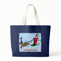 Santa Skiing bags by MindDesignGrafx Santa Skiing bags