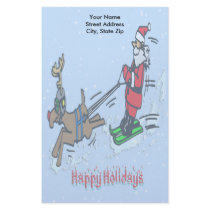 Santa Skiing Holiday Stationery
