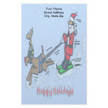 Santa Skiing Holiday Stationery