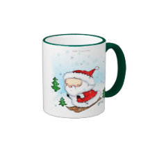 Santa Skiing mug