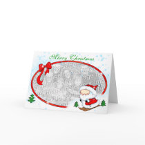 Santa Skiing template cards