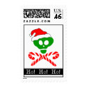Santa Skull and Candy Cane Crossbones Stamps stamp