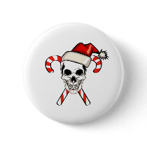 Santa Skull buttons