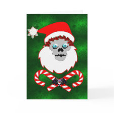 Santa Skull card