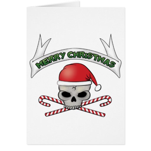 Santa Skull & Crossbones Christmas Card