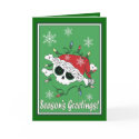 Santa Skull  Holiday Card