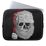 Santa skull laptop computer sleeves