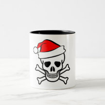 santa skull mug