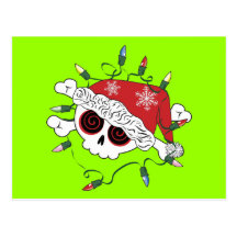 Santa Skull Post Card
