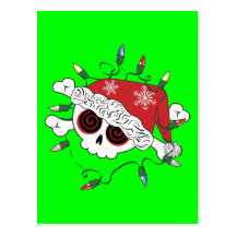 Santa Skull Post Cards