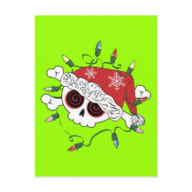 Santa Skull Post Card
