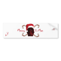 Santa Skull Wine Label bumper stickers by NotionsbyNique Santa Skull Wine Label bumper stickers